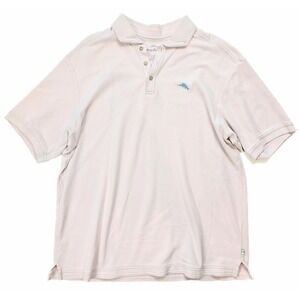 Tommy Bahama Island Zone Pink Short Sleeve 1/4 Button‎ Supima Polo Men's Size XL